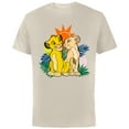 thumbnail image 1 of Disney The Lion King Young Simba and Nala - Short Sleeve Cotton T-Shirt for Adults - Customized-Natural, 1 of 5