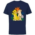 thumbnail image 1 of Disney The Lion King Young Simba and Nala - Short Sleeve Cotton T-Shirt for Adults - Customized-Navy, 1 of 5