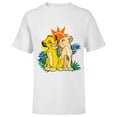 thumbnail image 1 of Disney The Lion King Young Simba and Nala - Short Sleeve T-Shirt for Kids - Customized-White, 1 of 5