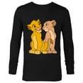 thumbnail image 1 of Disney The Lion King Young Simba and Nala Together - Long Sleeve T-Shirt for Men - Customized-Black, 1 of 5