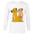 thumbnail image 1 of Disney The Lion King Young Simba and Nala Together - Long Sleeve T-Shirt for Men - Customized-White, 1 of 5