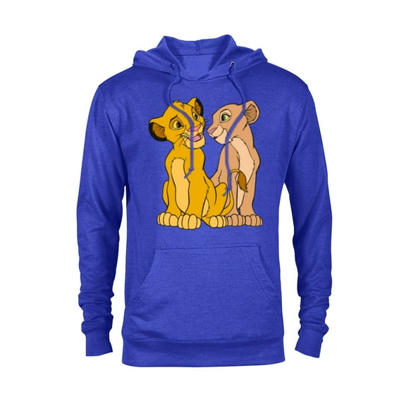 Disney The Lion King Young Simba and Nala Together - Pullover Hoodie for Adults - Customized-Royal Heather