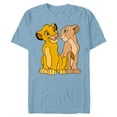 thumbnail image 1 of Disney The Lion King Young Simba and Nala Together - Short Sleeve Blended T-Shirt for Adults - Customized-Ocean Blue, 1 of 5