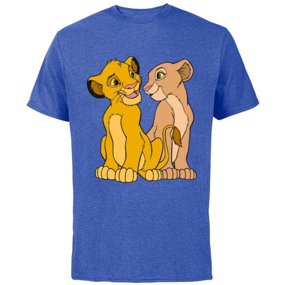 Disney The Lion King Young Simba and Nala Together - Short Sleeve Cotton T-Shirt for Adults - Customized-Royal Heather