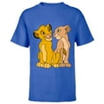 thumbnail image 1 of Disney The Lion King Young Simba and Nala Together - Short Sleeve T-Shirt for Kids - Customized-Royal, 1 of 5