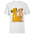 thumbnail image 1 of Disney The Lion King Young Simba and Nala Together - Short Sleeve T-Shirt for Kids - Customized-White, 1 of 5