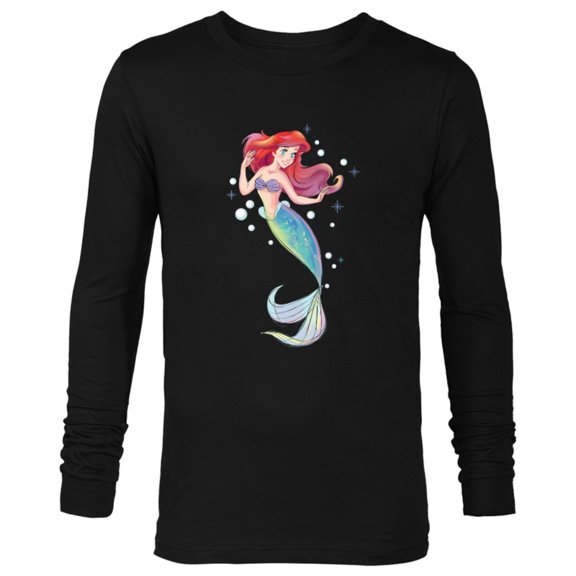 Disney The Little Mermaid 30th Anniversary Ariel T-Shirt - Long Sleeve T-Shirt for Men - Customized-Black