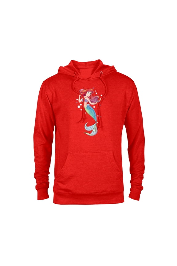 The Little Mermaid 30th Anniversary Ariel T-Shirt - Pullover Hoodie for Adults - Customized-Red Heather