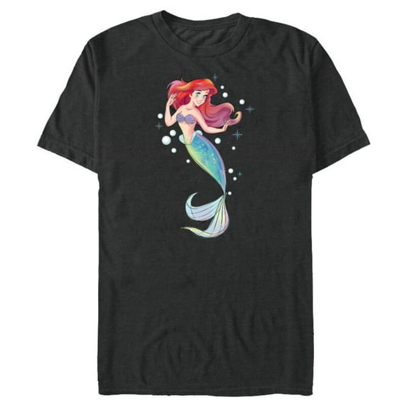 Disney The Little Mermaid 30th Anniversary Ariel T-Shirt- Short Sleeve Blended T-Shirt for Adults - Customized-Dark Heather