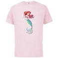 thumbnail image 1 of Disney The Little Mermaid 30th Anniversary Ariel T-Shirt - Short Sleeve Cotton T-Shirt for Adults - Customized-Soft Pink, 1 of 5