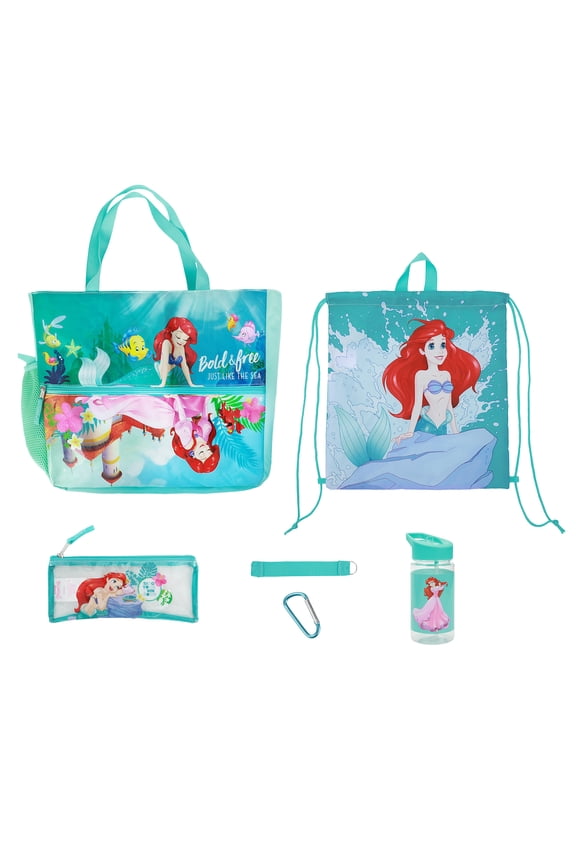 Disney The Little Mermaid 5-Piece Youth Beach Tote Set