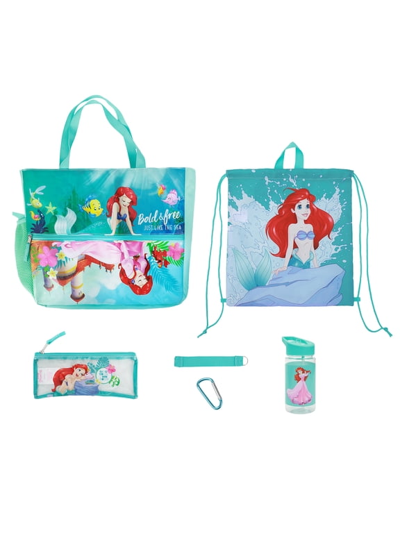 Disney The Little Mermaid 5-Piece Youth Beach Tote Set