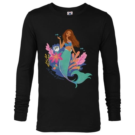 Disney The Little Mermaid Ariel An Ocean of Dreams - Long Sleeve T-Shirt for Men - Customized-Black