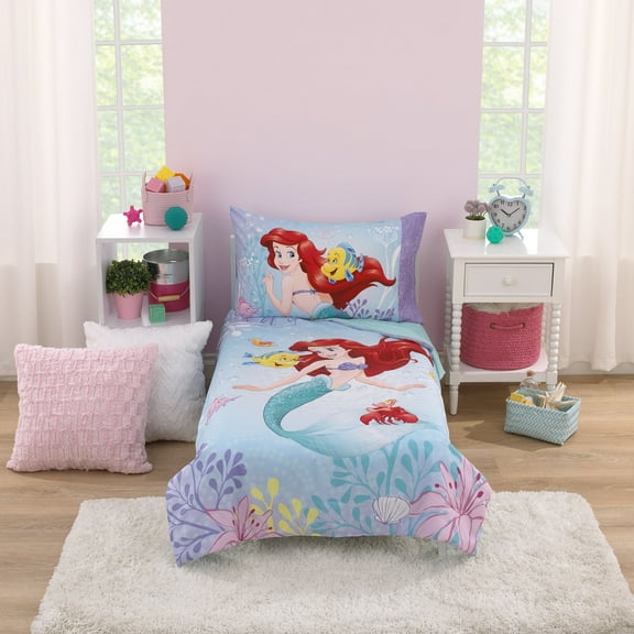 Disney The Little Mermaid Ariel Be Fearless 4 Piece Toddler Bed Set