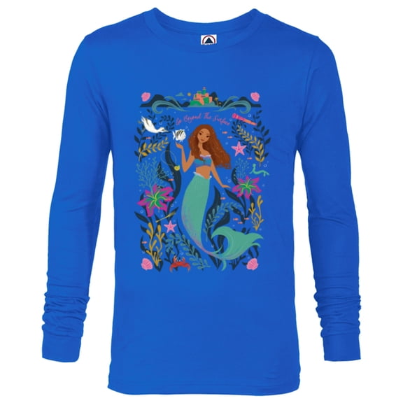 Disney The Little Mermaid Ariel Beyond the Surface - Long Sleeve T-Shirt for Men - Customized-Royal