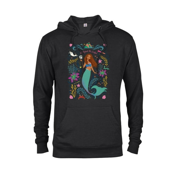 Disney The Little Mermaid Ariel Beyond the Surface - Pullover Hoodie for Adults - Customized-Black
