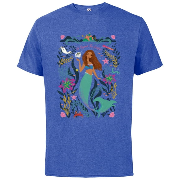 Disney The Little Mermaid Ariel Beyond the Surface - Short Sleeve Cotton T-Shirt for Adults - Customized-Royal Heather