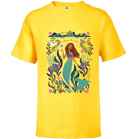 Disney The Little Mermaid Ariel Beyond the Surface - Short Sleeve T-Shirt for Kids - Customized-Sunflower
