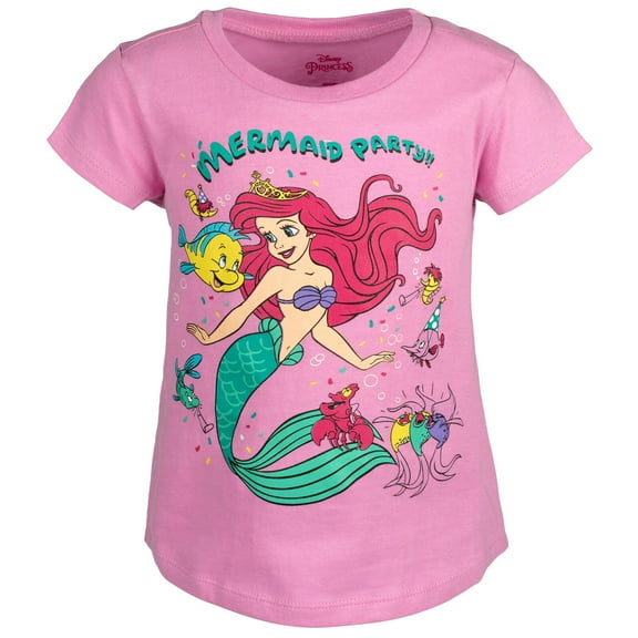 Disney The Little Mermaid Ariel Birthday Little Girls T-Shirt Toddler to Big Kid