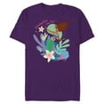 thumbnail image 1 of Disney The Little Mermaid Ariel Birthday Wish Come True - Short Sleeve Blended T-Shirt for Adults - Customized-Purple, 1 of 5
