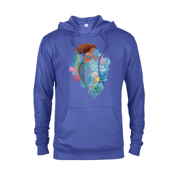 Disney The Little Mermaid Ariel Curious & Kind - Pullover Hoodie for Adults - Customized-Royal Heather