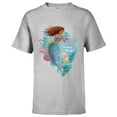 thumbnail image 1 of Disney The Little Mermaid Ariel Curious & Kind - Short Sleeve T-Shirt for Kids - Customized-Athletic Heather, 1 of 5