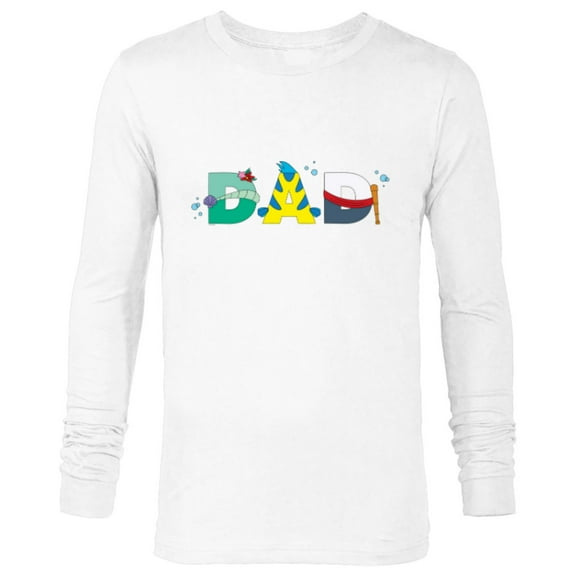 Disney The Little Mermaid Ariel Father’s Day Birthday Dad - Long Sleeve T-Shirt for Men - Customized-White
