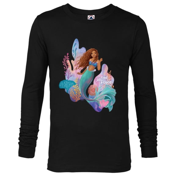 Disney The Little Mermaid Ariel Find Your Voice - Long Sleeve T-Shirt for Men - Customized-Black