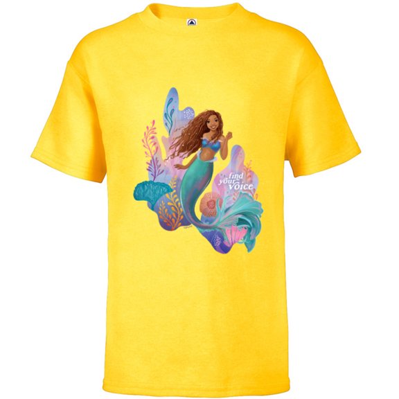 Disney The Little Mermaid Ariel Find Your Voice - Short Sleeve T-Shirt for Kids - Customized-Sunflower