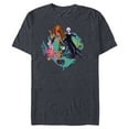 thumbnail image 1 of Disney The Little Mermaid Ariel, Flounder and Ursula - Short Sleeve Blended T-Shirt for Adults - Customized-Navy Heather, 1 of 5