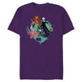 thumbnail image 1 of Disney The Little Mermaid Ariel, Flounder and Ursula - Short Sleeve Blended T-Shirt for Adults - Customized-Purple, 1 of 5