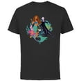 thumbnail image 1 of Disney The Little Mermaid Ariel, Flounder and Ursula - Short Sleeve Cotton T-Shirt for Adults - Customized-Black, 1 of 5