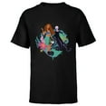 thumbnail image 1 of Disney The Little Mermaid Ariel, Flounder and Ursula - Short Sleeve T-Shirt for Kids - Customized-Black, 1 of 5