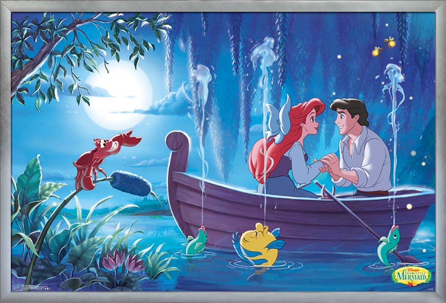 Disney The Little Mermaid - Ariel - Kiss The Girl Wall Poster, 22.375" x 34", Framed