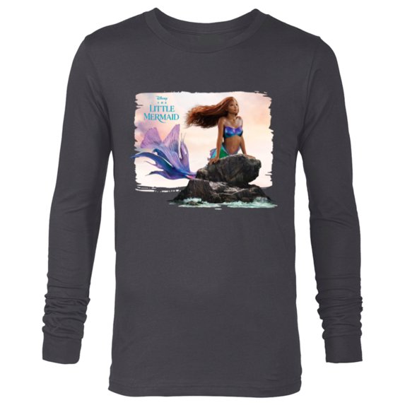 Disney The Little Mermaid Ariel Live-Action Movie Sea Rock - Long Sleeve T-Shirt for Men - Customized-Charcoal Heather