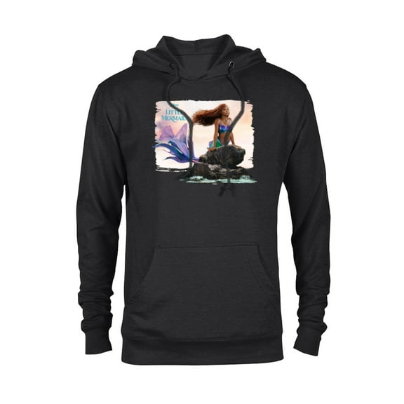 Disney The Little Mermaid Ariel Live-Action Movie Sea Rock - Pullover Hoodie for Adults - Customized-Black