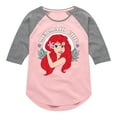 thumbnail image 1 of Disney The Little Mermaid - Ariel - Mermaid Chic - Toddler & Youth Girls Raglan Graphic T-Shirt, 1 of 5