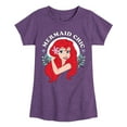thumbnail image 1 of Disney The Little Mermaid - Ariel - Mermaid Chic - Toddler & Youth Girls Short Sleeve Graphic T-Shirt, 1 of 5