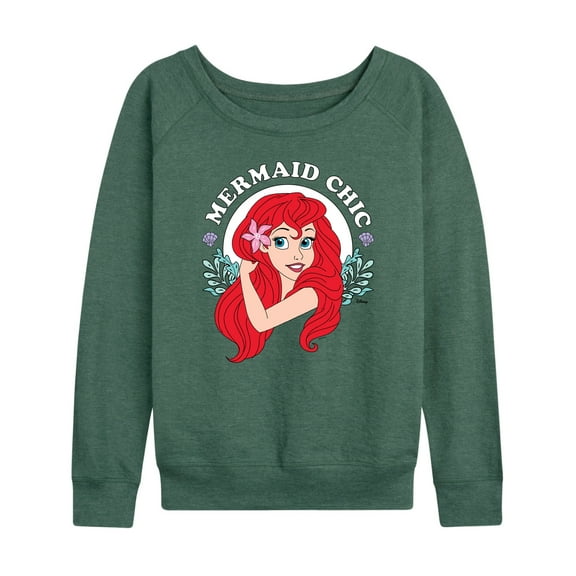 Disney The Little Mermaid - Ariel - Mermaid Chic - Women's Lightweight French Terry Long Sleeve Shirt