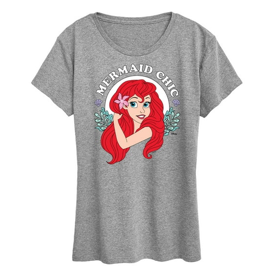 Disney The Little Mermaid - Ariel - Mermaid Chic - Women's Short Sleeve Graphic T-Shirt