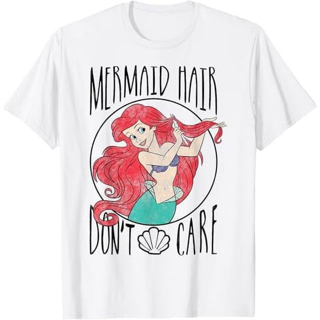Disney The Little Mermaid Ariel Mermaid Hair Don't Care TShirt