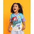 thumbnail image 1 of Disney The Little Mermaid Little Girls' Athletic Short Sleeve T-Shirt Ariel Flounder Blue, 1 of 7