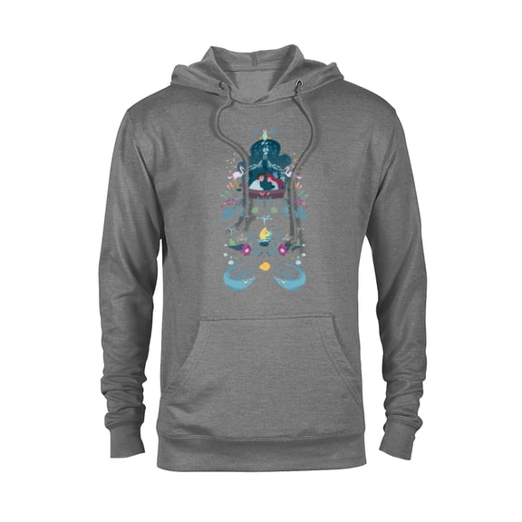 Disney The Little Mermaid Ariel Prince Eric Kiss The Girl - Pullover Hoodie for Adults – Customized-Graphite Heather
