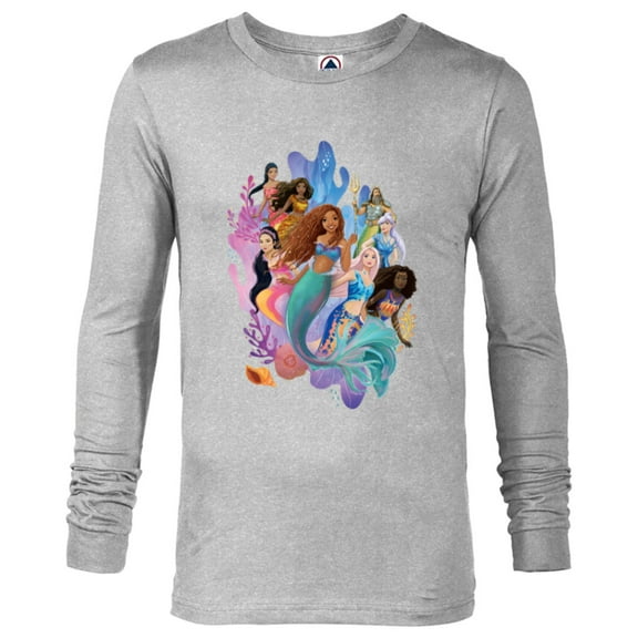 Disney The Little Mermaid Ariel Royal Ocean Family - Long Sleeve T-Shirt for Men - Customized-Athletic Heather