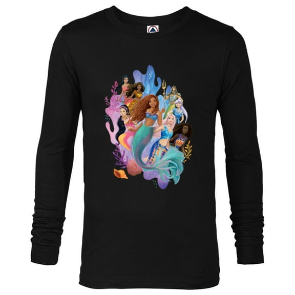 Disney The Little Mermaid Ariel Royal Ocean Family - Long Sleeve T-Shirt for Men - Customized-Black