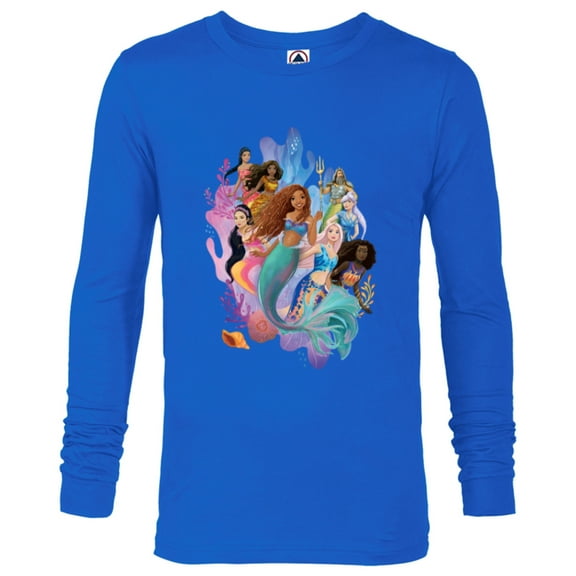 Disney The Little Mermaid Ariel Royal Ocean Family - Long Sleeve T-Shirt for Men - Customized-Royal
