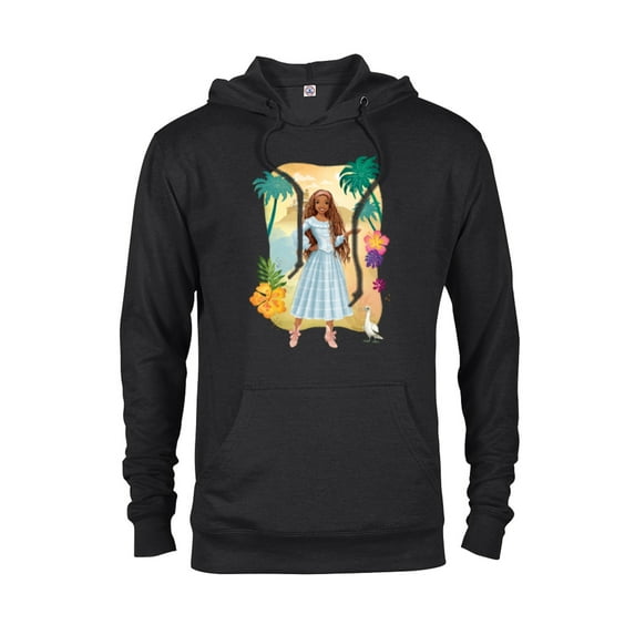 Disney The Little Mermaid Ariel & Scuttle Dry Land - Pullover Hoodie for Adults - Customized-Black