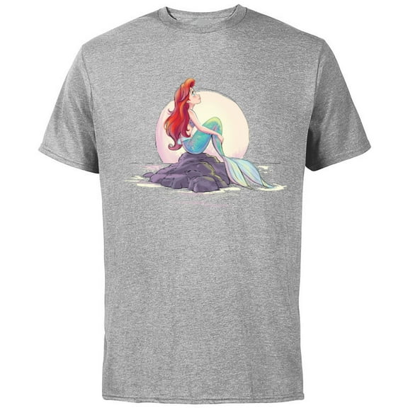 Disney The Little Mermaid Ariel Shore Dream T-Shirt - Short Sleeve Cotton T-Shirt for Adults - Customized-Athletic Heather