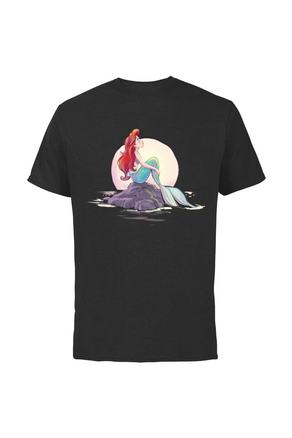 The Little Mermaid Ariel Shore Dream T-Shirt - Short Sleeve Cotton T-Shirt for Adults - Customized-Black