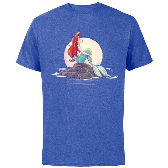 Disney The Little Mermaid Ariel Shore Dream T-Shirt - Short Sleeve Cotton T-Shirt for Adults - Customized-Royal Heather
